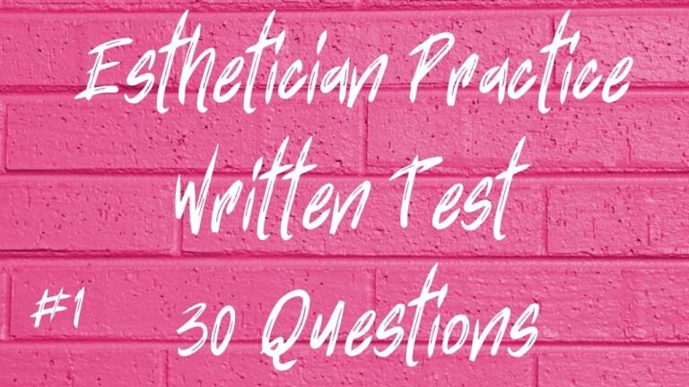 Esthetician Practice Written Test 1