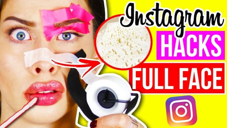 INSTAGRAM BEAUTY HACKS als FULL FACE MAKE UP im TEST! 😳 KRANKE SCHMINK TRENDS 2017!