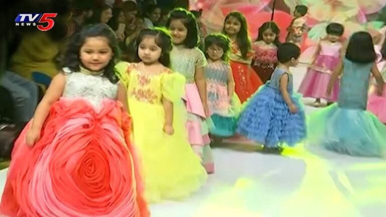 Kids Cute Fashion Show 😍 | India Kids Fashion Week Season-6 Held At Hyderabad | TV5 News