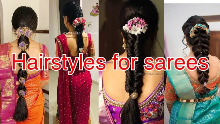 Latest hairstyles for pooja |marriage| festivals | hairstyles for saree | Indian Fashion Trends