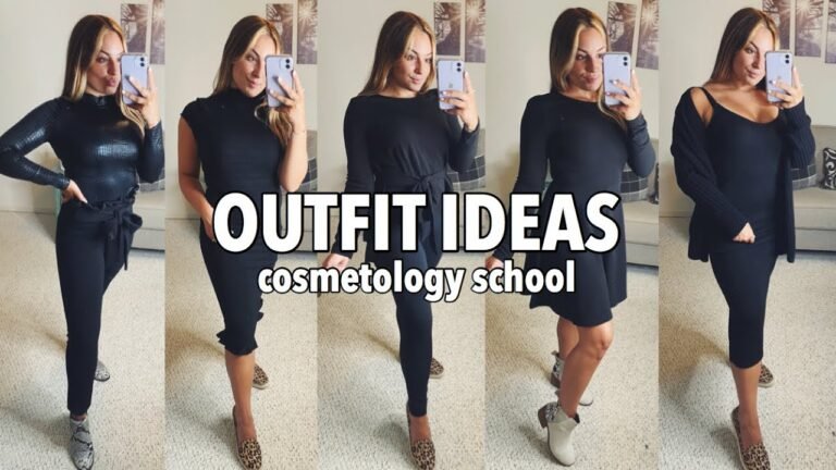 OUTFIT IDEAS FOR COSMETOLOGY SCHOOL | ALL-BLACK WARDROBE