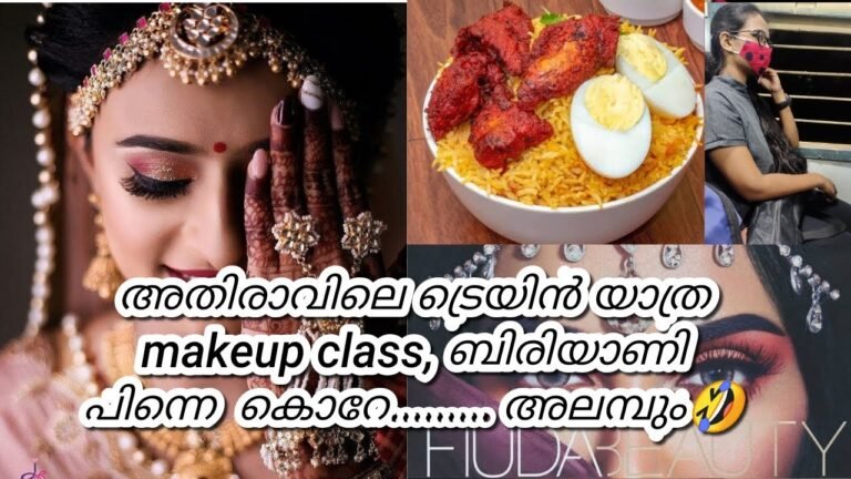 makeup class Malayalam|celebrity make-up artist| travelling vlog 🚂🚋🚃|മലയാളം