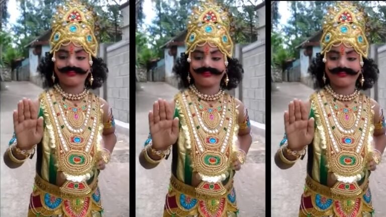 Alan Mish as Mahabali, First Professional Make -up for Onam Celebration in Kerala