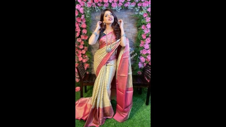 Art Silk Jacquard Border Saree Shriya South Indian Fashion | Order on Whatsapp +919619659727