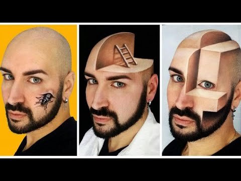 Dieser italienische Make-up Artist kann 3D-Bilder auf sein Gesicht zaubern