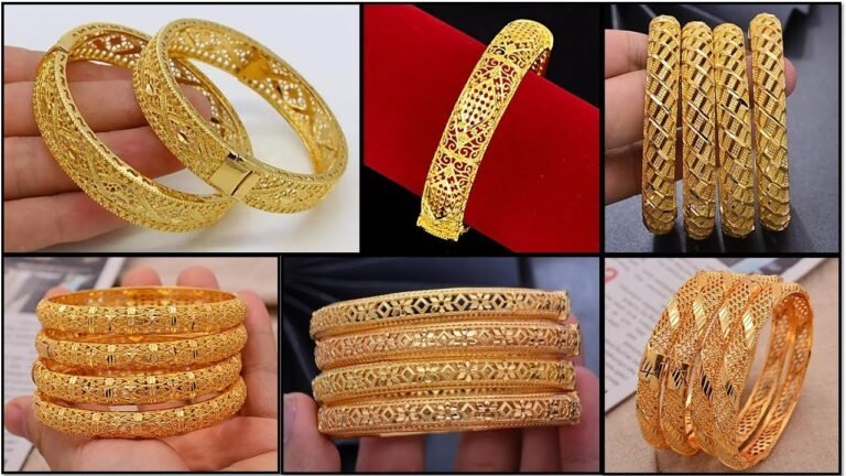 Light Weight Gold Kada and Bangle Design – Indian Fashion Trends