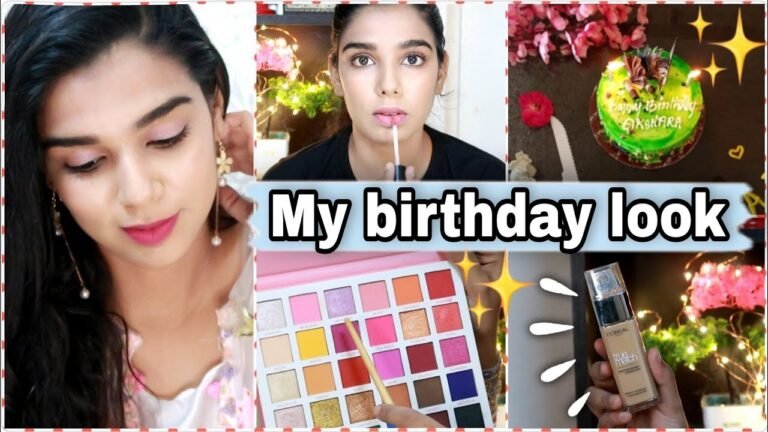 Lightweight Dewy Birthday Makeup look | Tamil | Easiest Party eye makeup look for girls