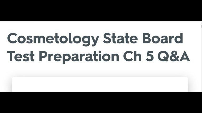 chapter 5 Q&A Cosmetology State Board Test Review