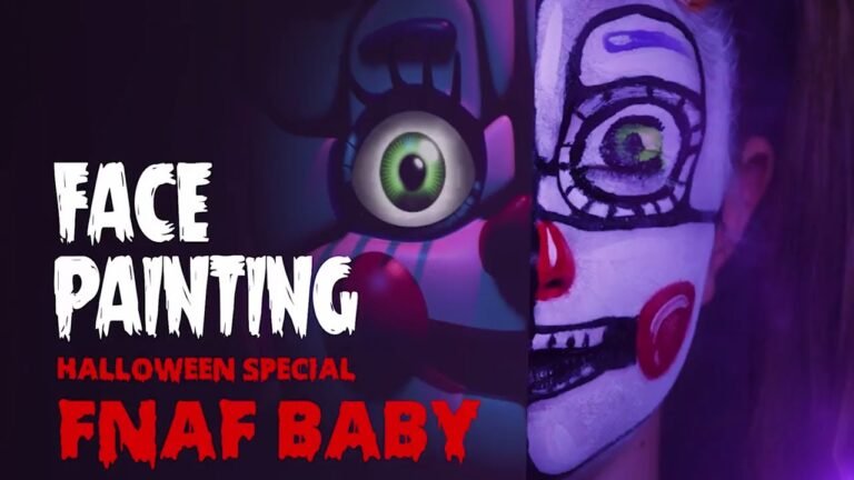 Baby FNAF's Halloween Make Up Tutorial | Face Painting | KidsOn7 Explore