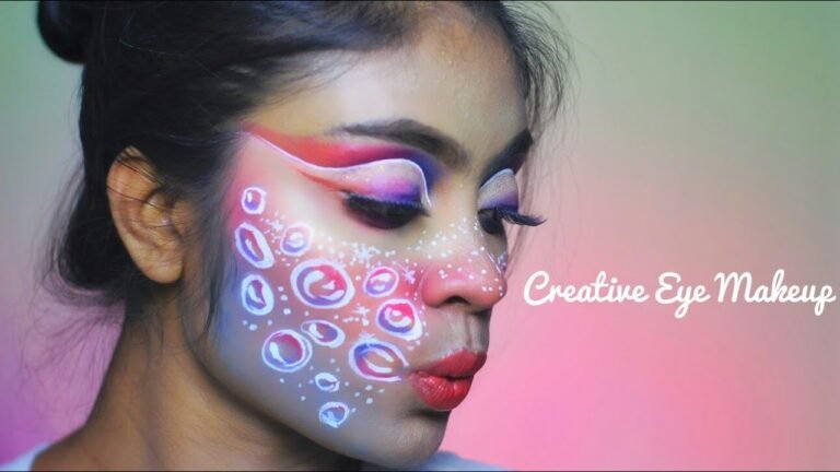 Creative eye makeup||creative facemakeup || bubbels makeup ||