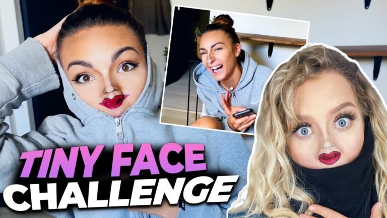 J'ESSAIE LE TINY FACE  MAKE UP CHALLENGE 🤣 maquillage drôle alerte!