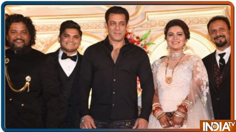 Salman Khan attends make-up artist Raju Nag's son’s wedding