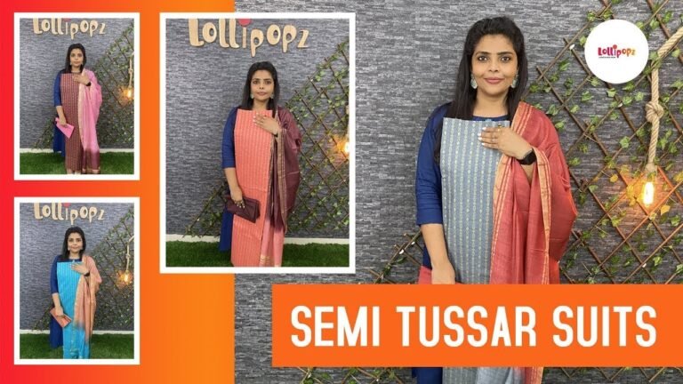 Semi Tussar Suits ❤️Lollipopz Boutique | For booking | +91 89217 44627  #indianfashion