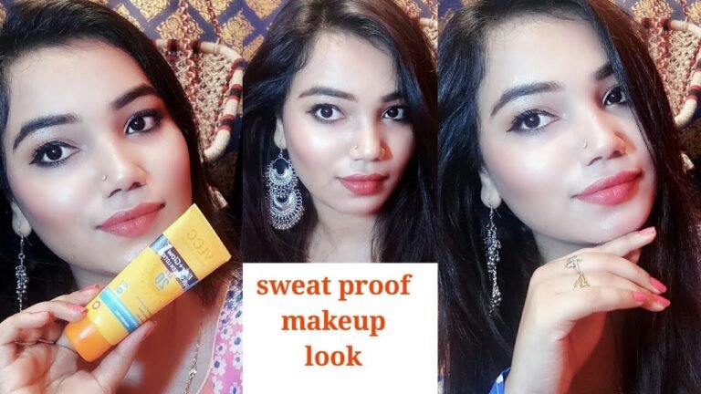 Summer sweatproof &waterproof longlasting  makeup look in hindi Indian fashion and beauty