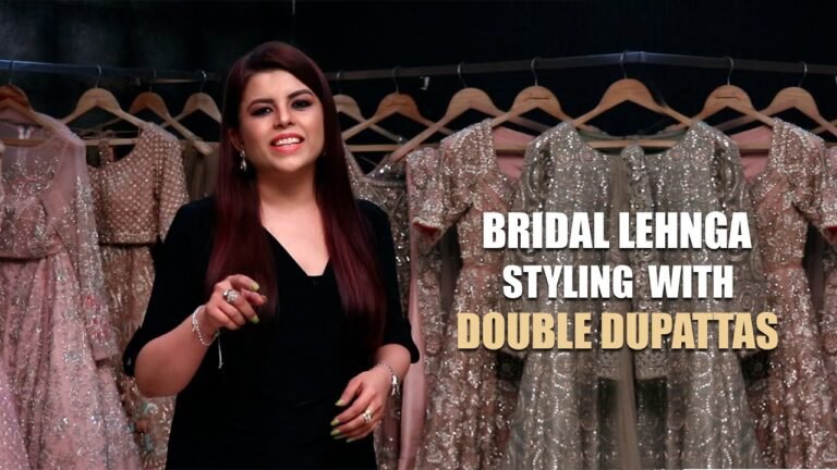 Double Dupatta Draping | Styling A Bridal Lehnga | Indian Bride | Jasminum Fashion Designer | Ep33