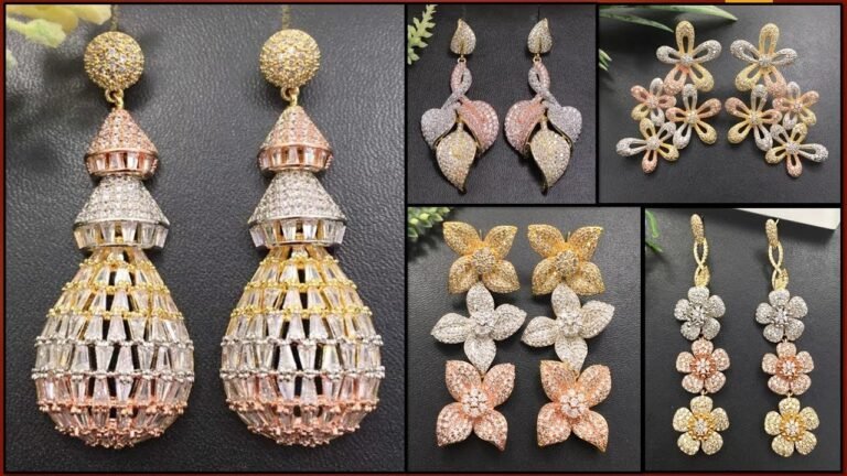 Fashionable 3 Tone long Hanging Earring Design Collection – Indian Fashion Trends