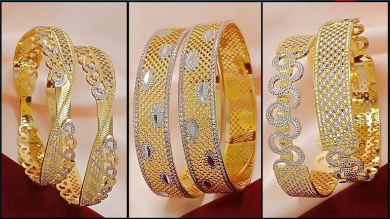 Latest 2021 Two Tone Gold Plated Bangle and Kada Designs – Indian Fashion Trends