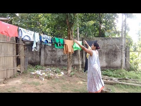 indian housewife morning busy routine ❤️ daily wear clothes washing 👗🎽🧼