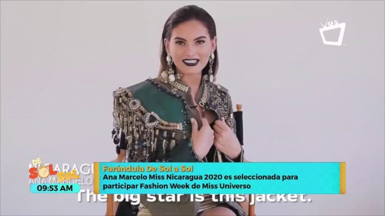 Ana Marcelo, Miss Nicaragua 2020, es seleccionada para el Fashion Week de Miss Universe