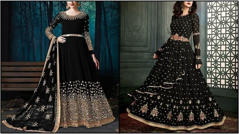 Black Anarkali Salwar Suit Design Party wear Outfit Ideas – Indian Fashion Trends