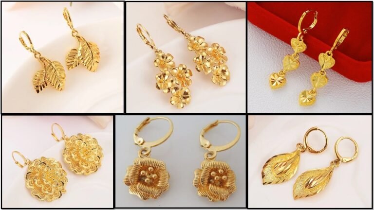 Latest Light Weight 24k Gold Dangle Earring Designs of 2021 – Indian Fashion Trends