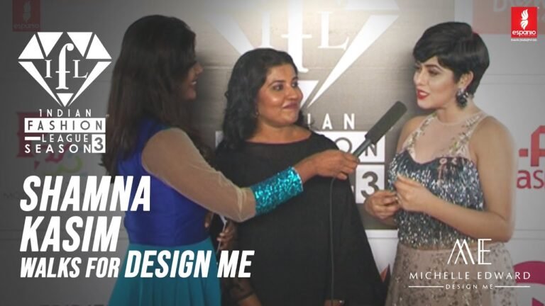 Shamna Kasim Walks For Design ME | Michelle Edward | Indian Fashion League Season 3 | Espanio Events