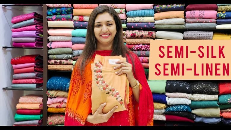 സെമി സിൽക്ക് & സെമി ലിനൻ ചുരിദാർ കളക്ഷൻസ് || VIDEO# 330 || #GLITZINDIA_FASHIONS