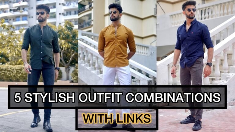 5 STYLISH OUTFIT COMBINATIONS FOR MEN | MEN'S FASHION LOOKBOOK | FASHION HAUL FOR INDIAN MEN