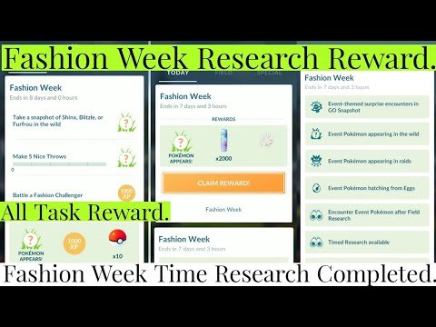 Fashion Week Pokemon Go Time Research | Pokemon Go New Event | Season Of Mischief – Fashion Week