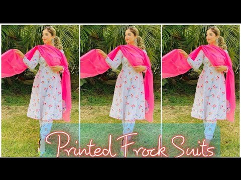 Printed Frock Suits || Frock Kurti Punjabi Suits || Frock Suit Designs #indian #fashion #frocksuits