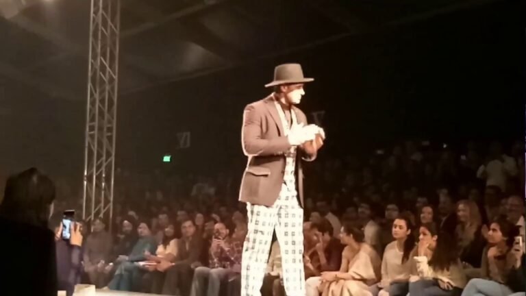 Sangram Singh walks the ramp at Amazon India Fashion Week 2017