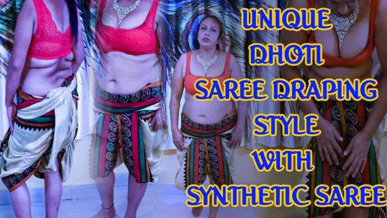 how to wear synthetic saree as like dhoti II half dhoti saree style II Dhoti style saree