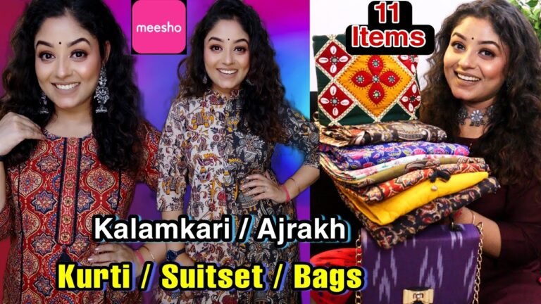 Kalamkari / Ajrakh Special/ Indian Print/ Meesho Haul/ Kurti, Bags, Suit Set/ Meesho Kurti/ Vaishali