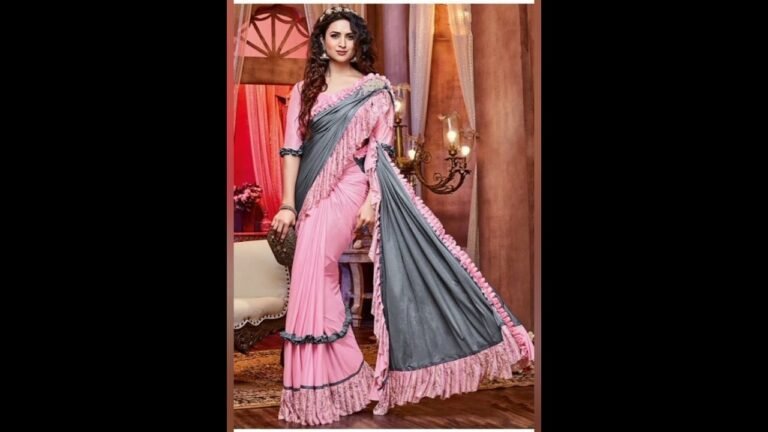 Latest ruffle saree designs 2021#indian fashion trends#short video#trending saree#frill saree