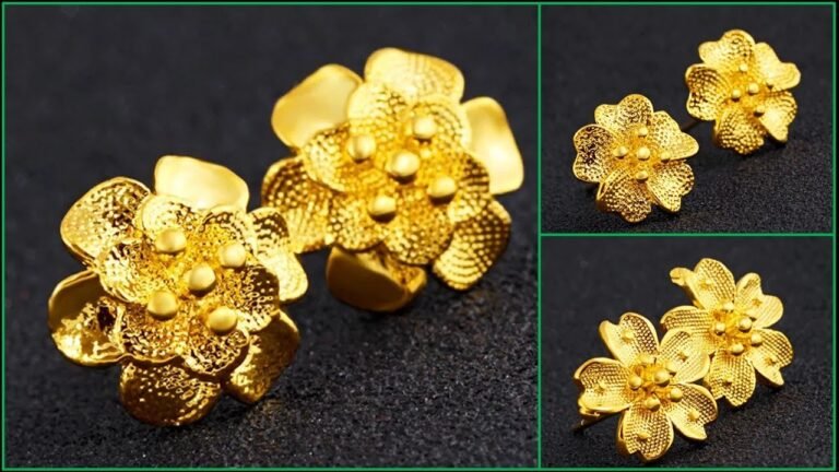 Small Gold Stud Earring Designs | Daily Wear Gold Stud Earrings | #pankhuri | Indian Fashion Trends