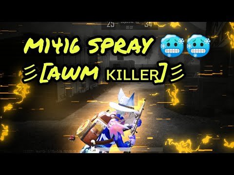 pubg mobile india M1416 spray 🥶🥶 #pubg #pubgmobile #awmkiller #fashion #trending channel ko subscrib