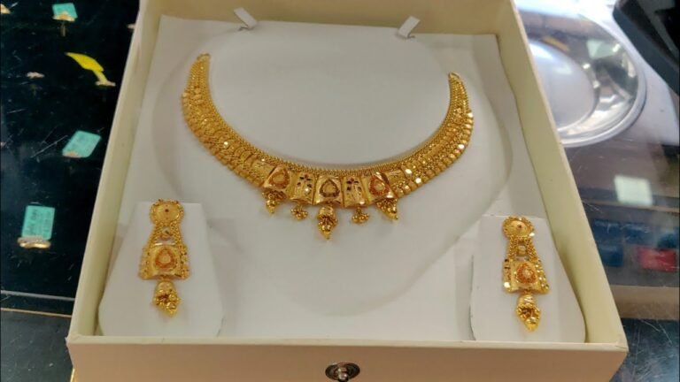 ढाई तोले के वज़न में सोने का सेट कीमत के साथ || Gold set design 2021|| Gold bridal jewellery design