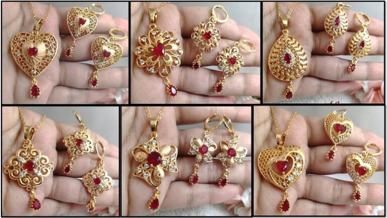 50+ Rose Gold Pendent Set Design with Chain – Indian Fashion Trends