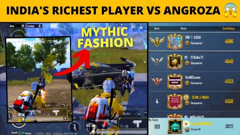 DAY-3 | India's Richest Mythic Fashion Challenged Me😱 | Conqueror | Solo Rank Push BGMI Angroza