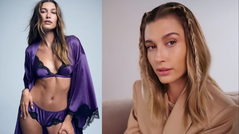 Hailey Bieber showcases her abs in lingerie for Victoria's Secret