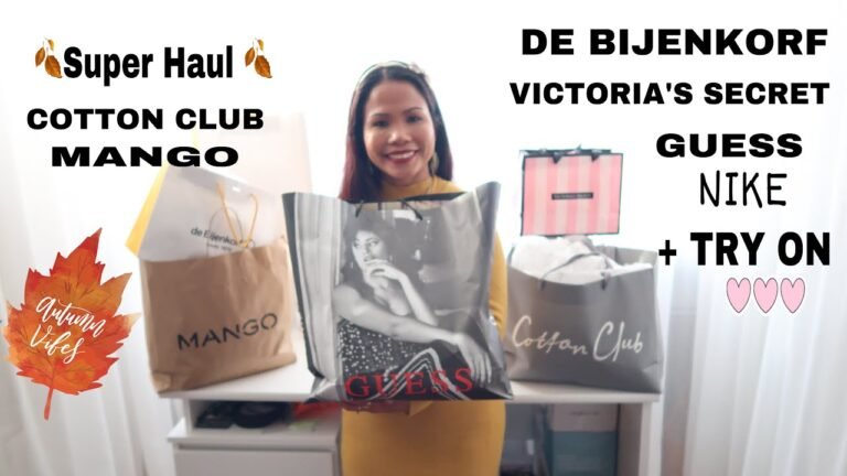 SUPER HAUL COTTON CLUB, MANGO, DE BIJENKORF, GUESS, VICTORIA'S SECRET & NIKE HAUL+TRY ON || IRNAVRD♡