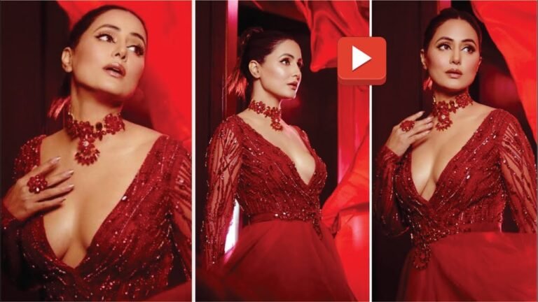 Hina Khan Looks Stunning in Red Dress At Indore Times Fashion Week 2021