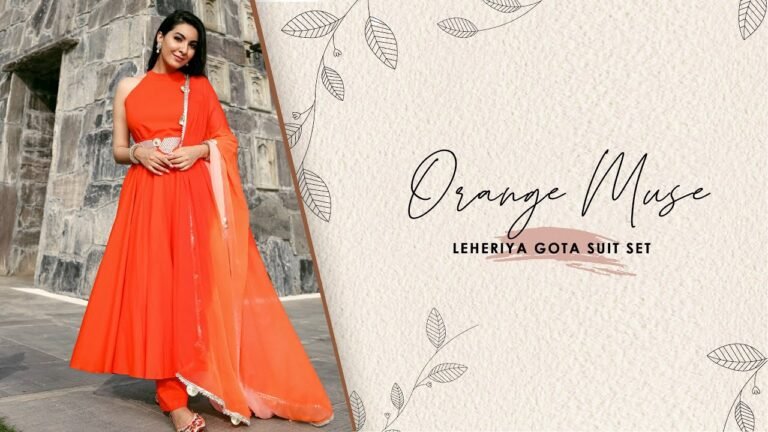 ORANGE SUIT || AACCHO JAIPUR || CLOTHING BRAND || FT. NIKI MEHRA || LATEST INDIAN ETHNIC WEAR TRENDS