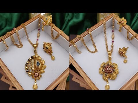 One Gram Gold Forming Pendent set Design || WhatsApp 9110592541 – Indian Fashion Trends