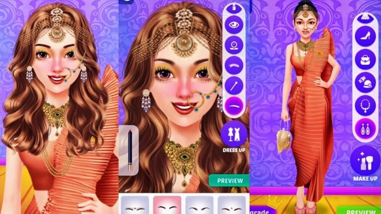 Dress Up and Makeup Game – Indian style Fashion Show Style DressUp & Makeover Games #makeup#gameplay