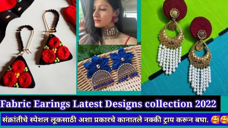 Fabric Earings Designs | diy fabric earings |Indian fashion trend | fabric jewelry design