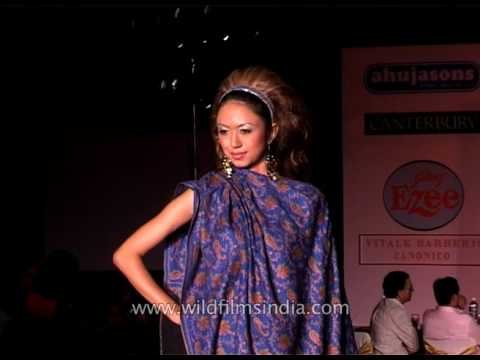 Models present woollen collection at Indian fashion show
