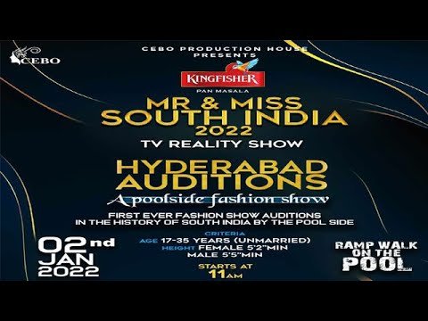 Mr & Miss SOUTH INDIA 2022 TV REALITY SHOW a pool side fashion show | CloudMedia