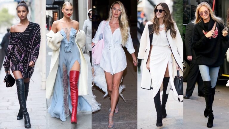 Street style looks from Victoria's Secret models