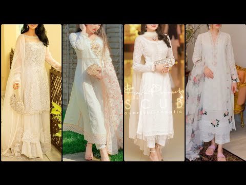 Fancy partywear white dress design | pakistani dresses/indian designer wear/white off-white dresses